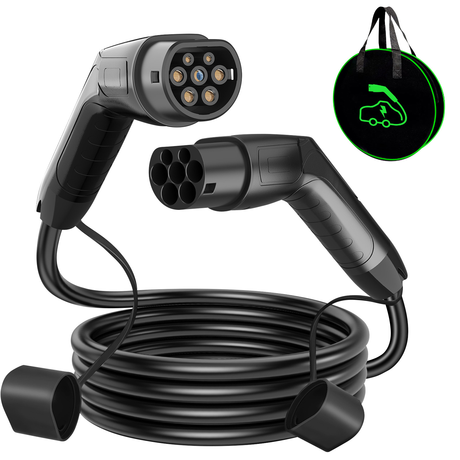 PEARL GmbH / www.pearl.de: ZX3922 revolt 3-phasiges Typ-2-Ladekabel, Modus 3, 16 A, 11 kW, 5 m Länge (Die Bildrechte liegen bei dem Verfasser der Mitteilung.)