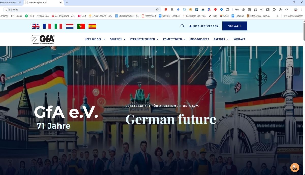 Homepage-Banner der GfA e.V. (© Gesellschaft für Arbeitsmethodik e.V.)