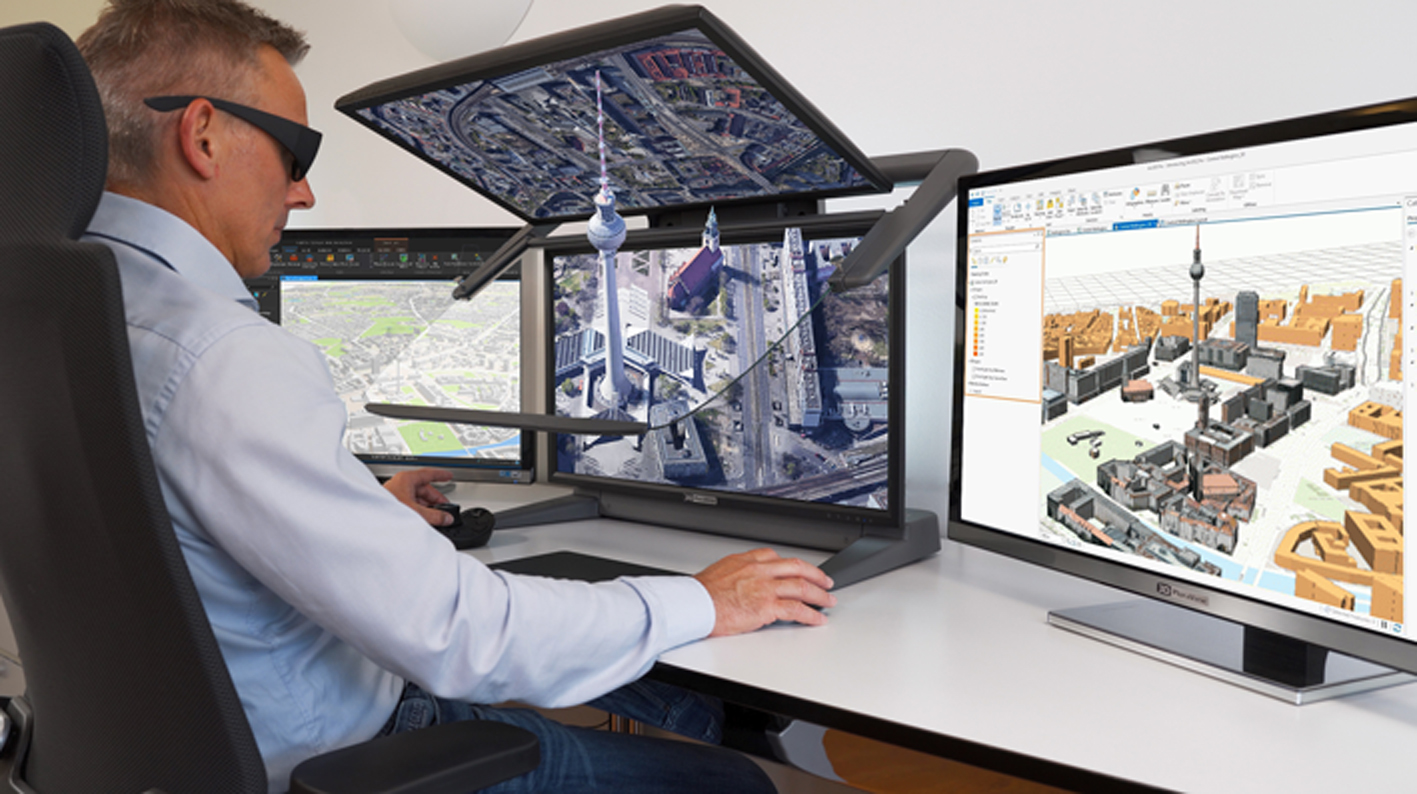 3D-Geodaten in GIS, BIM und LiDAR stereoskopisch bearbeiten und darstellen (Die Bildrechte liegen bei dem Verfasser der Mitteilung.)