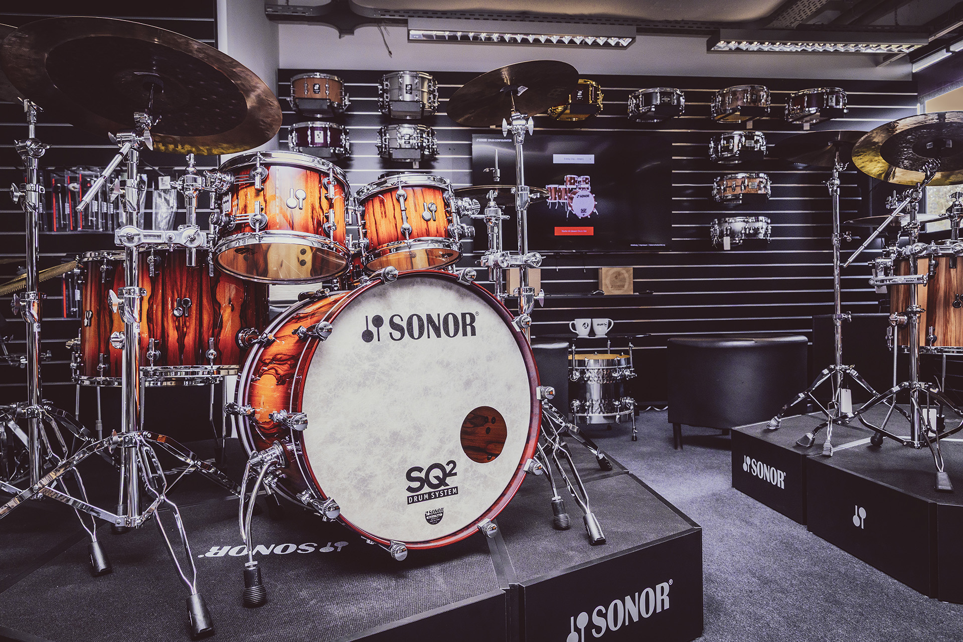 Die neue Sonor SQ2-Corner bei drum-tec (Die Bildrechte liegen bei dem Verfasser der Mitteilung.)