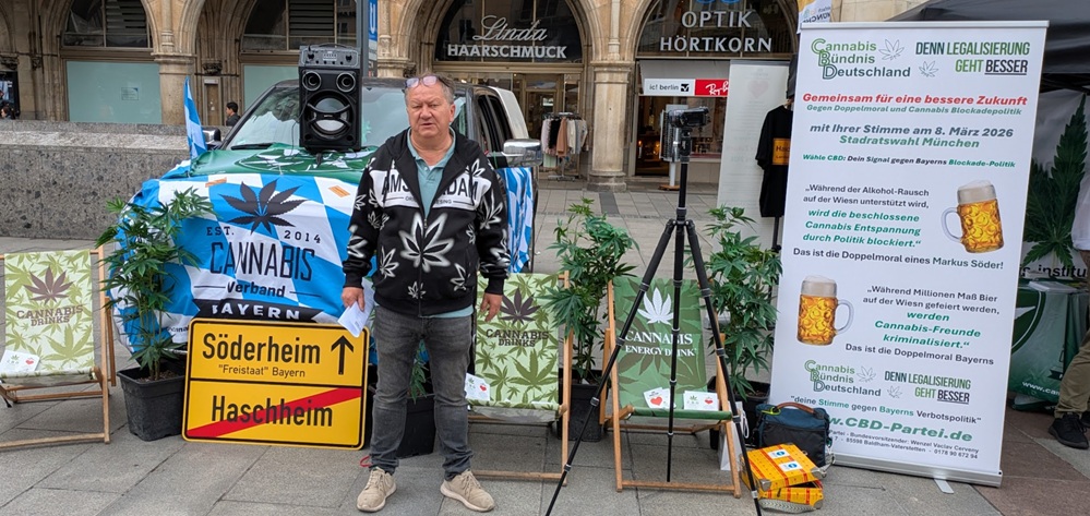 CBD-Bundesvorsitzender Wenzel Cerveny will 2026 in den Münchner Stadtrat. (Bildquelle: (Foto: Josef König für CBD-Partei))