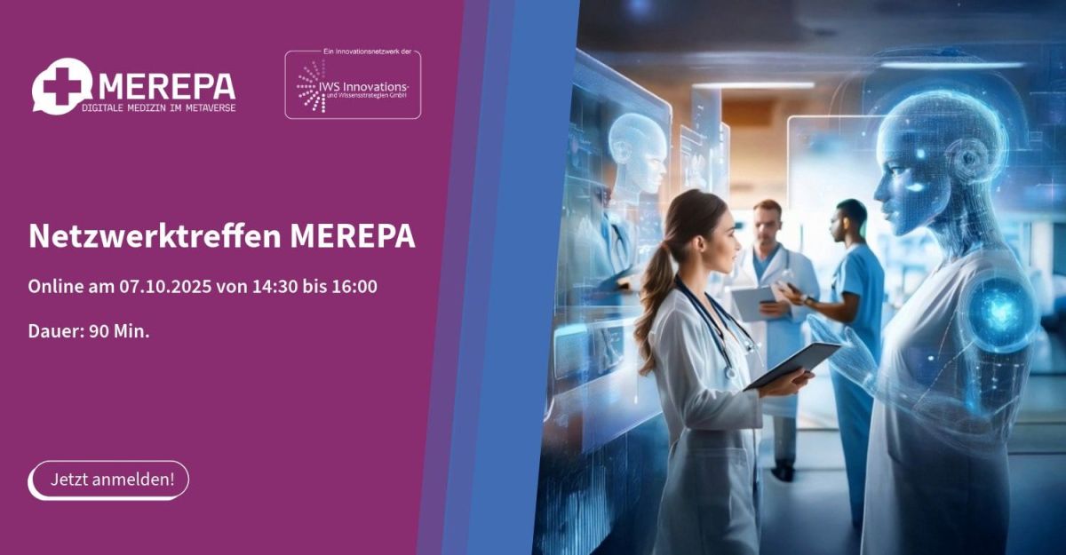 Einladung zum MEREPA-Netzwerktreffen am 07.10.2025 (© IWS Innovations- und Wissensstrategien GmbH (KI generiert))