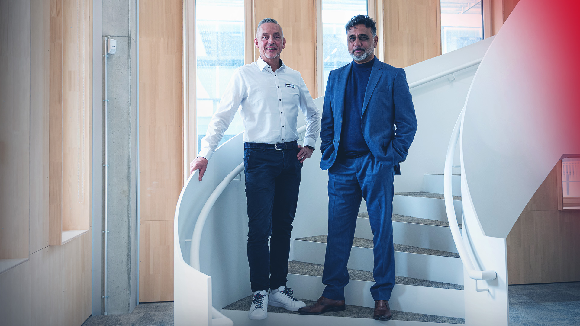 Steffen Winkler und Jash Bansidhar (Bildquelle: Bosch Rexroth AG)