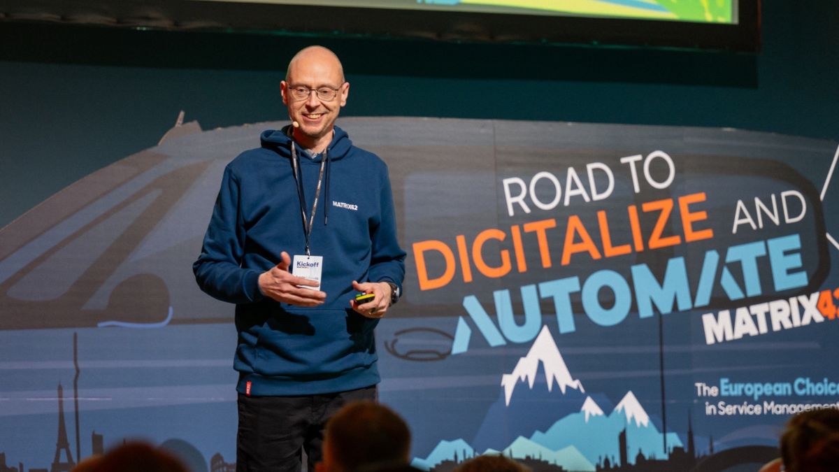 Santeri Jussila, Chief Product Officer, stellt die neuen Matrix42 AI Agents vor (© )