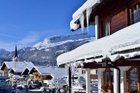 Jagdhof mit Bergpanorama