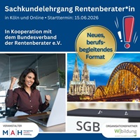 Sachkundelehrgang Rentenberater*in Köln/online