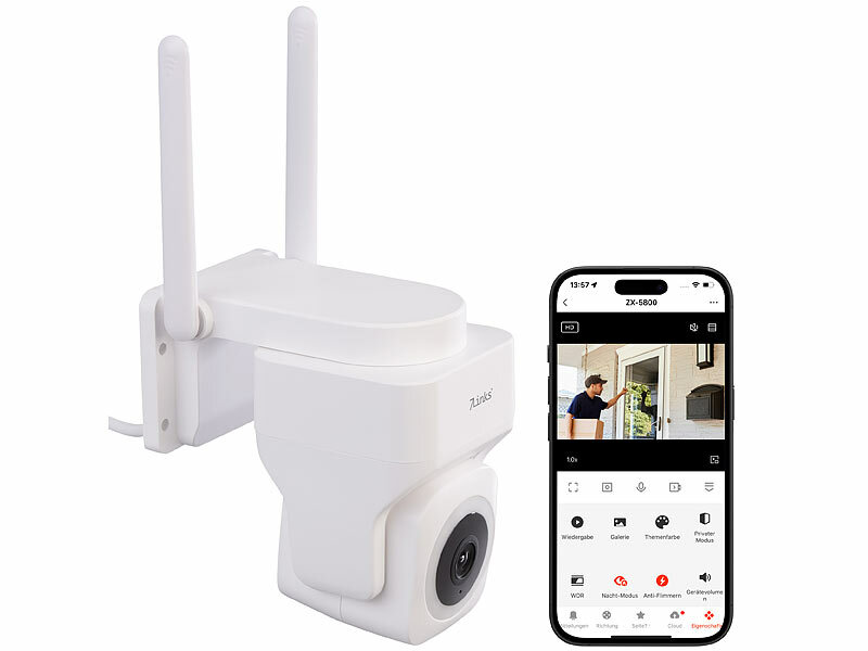 7links Pan-Tilt-Outdoorkamera IPC-890 mit 2K-Auflösung, 4 MP, Dualband-WLAN, Sirene, www.pearl.de (Die Bildrechte liegen bei dem Verfasser der Mitteilung.) 7links Pan-Tilt-Outdoorkamera IPC-890 mit 2K-Auflösung, 4 MP, Dualband-WLAN, Sirene, www.pearl.de (Die Bildrechte liegen bei dem Verfasser der Mitteilung.)