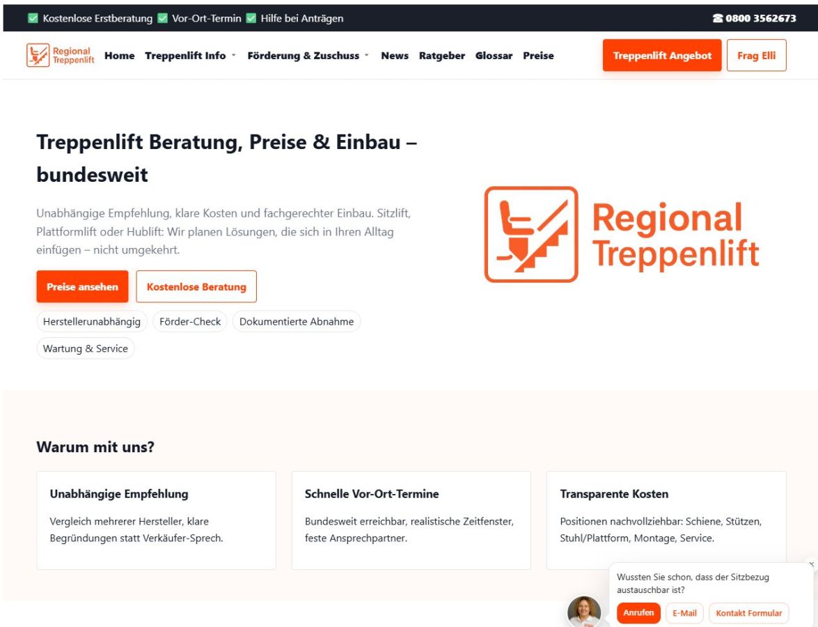Neue Seite Regional-Treppenlift.de (© Regional-Treppenlift.de) Neue Seite Regional-Treppenlift.de (© Regional-Treppenlift.de)