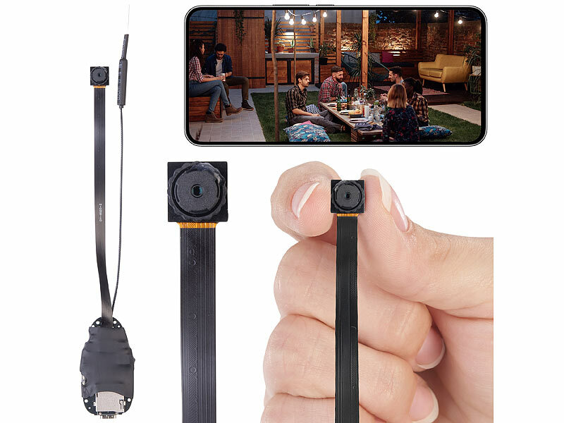 Somikon 2K-Micro-Einbaukamera DV-340.mini mit Bewegungserkennung, Mikrofon, WLAN, App, www.pearl.de (Die Bildrechte liegen bei dem Verfasser der Mitteilung.)