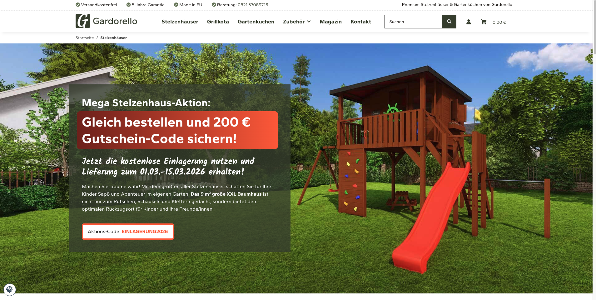 Stelzenhaus Aktion Gardorello Stelzenhaus Aktion Gardorello
