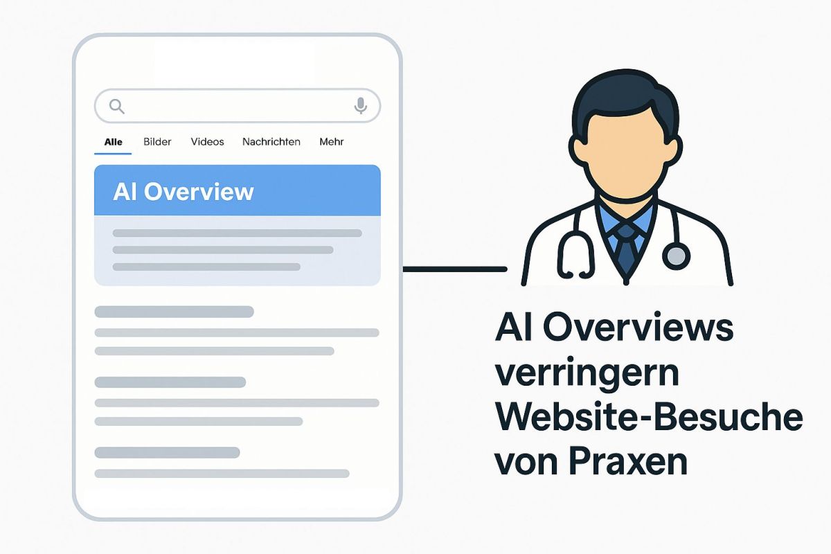 AI Overviews verringern Website-Besuche von Praxen (© ) AI Overviews verringern Website-Besuche von Praxen (© )