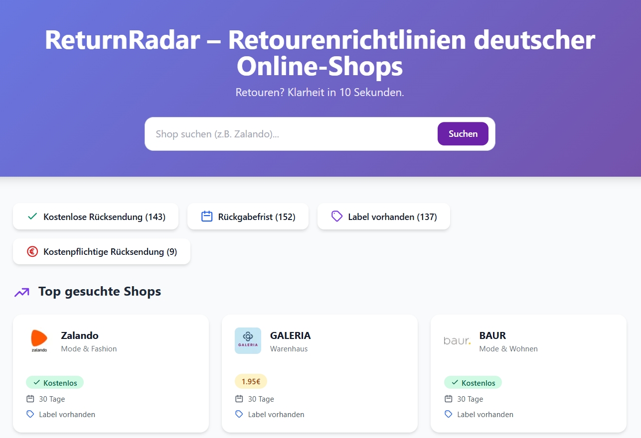Screenshot vom Portal (Die Bildrechte liegen bei dem Verfasser der Mitteilung.)