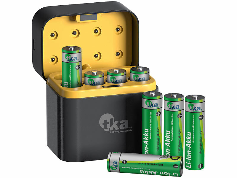 tka Köbele Akkutechnik  8er-Set Li-Ion-Akkus Typ AA/AAA, mit USB-C-Ladebox, www.pearl.de (Die Bildrechte liegen bei dem Verfasser der Mitteilung.)