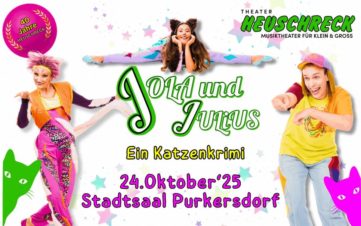 JOLA und JULiUS im Stadtsaal Purkersdorf (© Theater HEUSCHRECK) JOLA und JULiUS im Stadtsaal Purkersdorf (© Theater HEUSCHRECK)