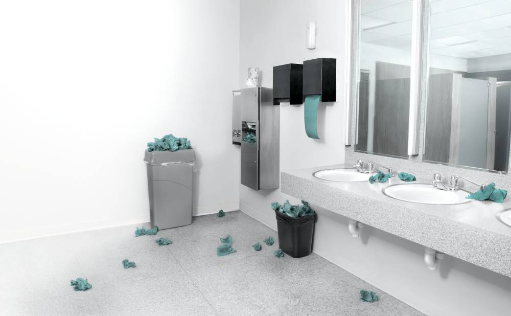 Dyson Airblade gegen Papiermüll im Waschraum (Die Bildrechte liegen bei dem Verfasser der Mitteilung.)