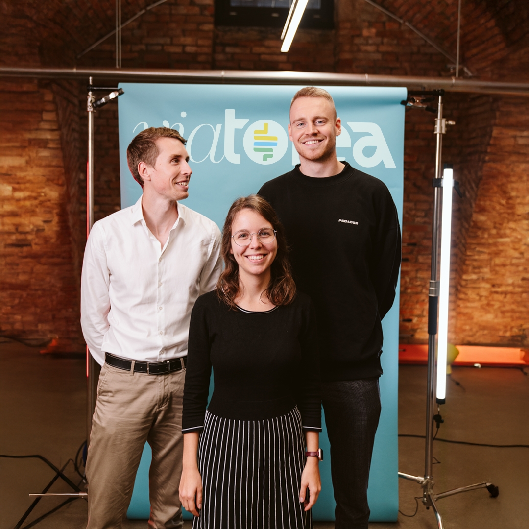 Teil des viatolea Teams: Yannick Wiesner (links), Pauline Nöldemann (mitte), Johannes Weiß(rechts) (Die Bildrechte liegen bei dem Verfasser der Mitteilung.)