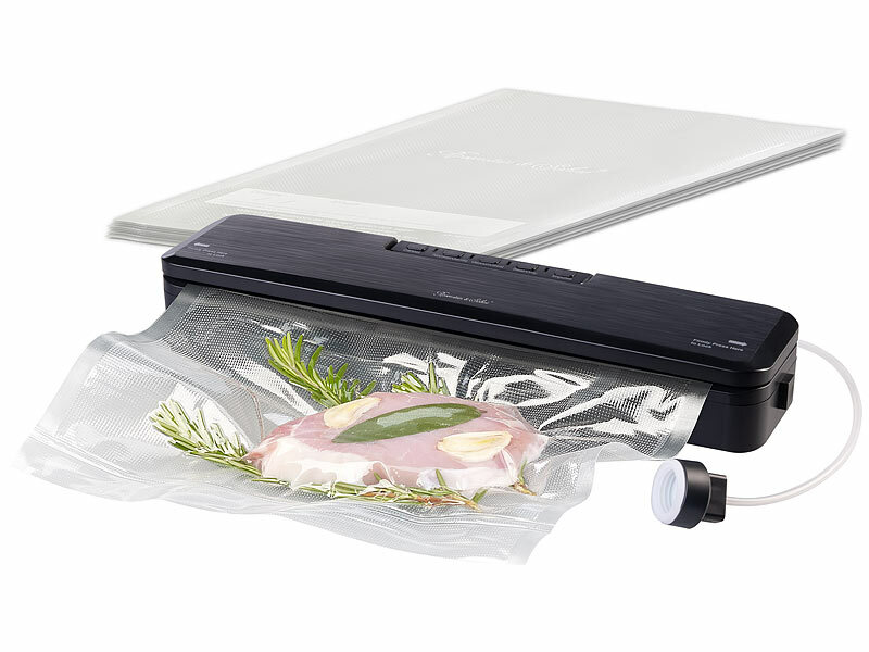 Rosenstein& Söhne 2in1-Vakuumierer für Folien bis 30 cm und Dosen, 70 kPa, 180 Watt, www.pearl.de (Die Bildrechte liegen bei dem Verfasser der Mitteilung.)