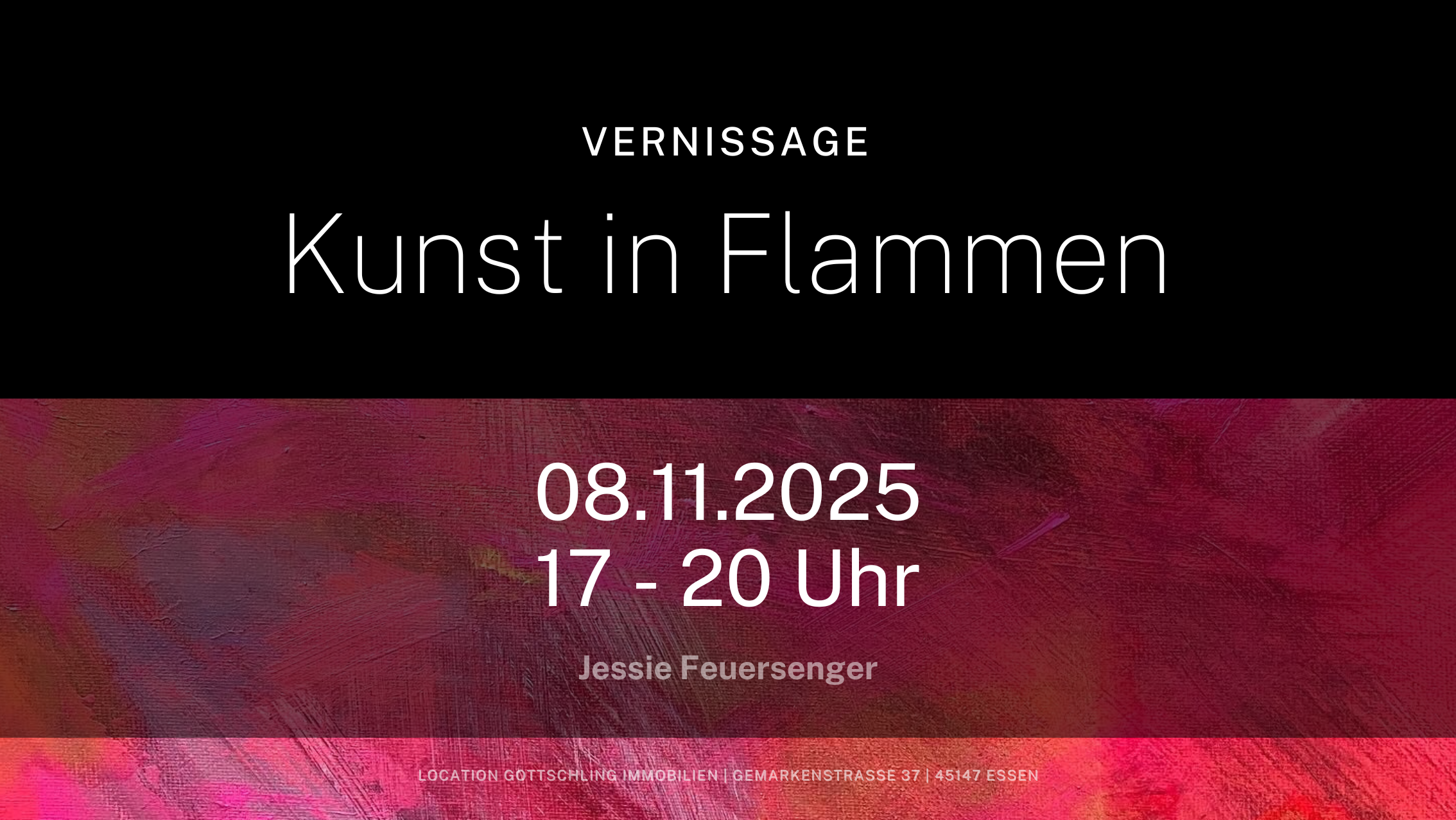 Vernissage Essen - Kunst in Flammen, Jessie Feuersenger bei Gottschling Immobilien