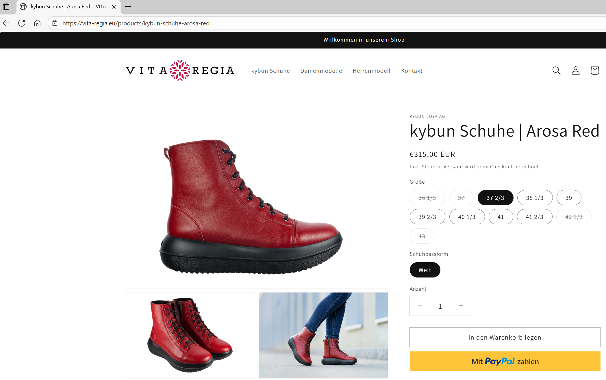 kybun Schuhe online kaufen im neuen VITA REGIA Online-Shop (Die Bildrechte liegen bei dem Verfasser der Mitteilung.)