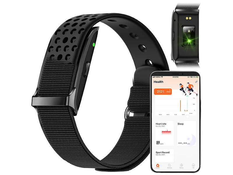 newgen medicals Smartes Fitnesstracker-Armband mit App, 150 mAh, bis 20 Tage, IP68, www.pearl.de (Die Bildrechte liegen bei dem Verfasser der Mitteilung.)