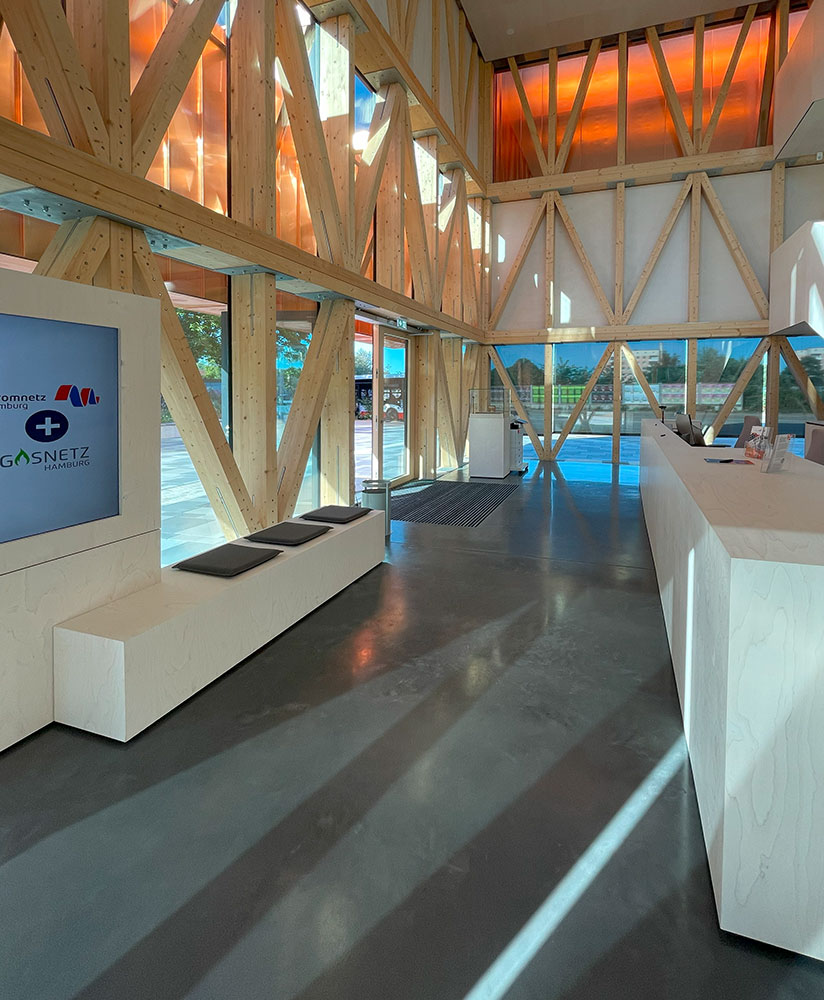 Eingangspavillon der Hamburger Energienetze (Die Bildrechte liegen bei dem Verfasser der Mitteilung.)