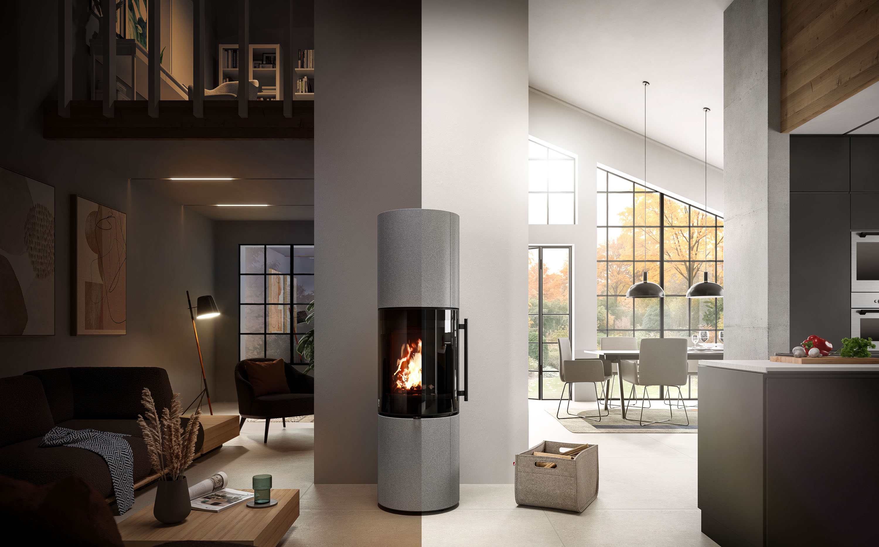 Klar, ruhig und charakterstark: StilBeton basalt und schwarzes Glas im Zusammenspiel (Die Bildrechte liegen bei dem Verfasser der Mitteilung.)