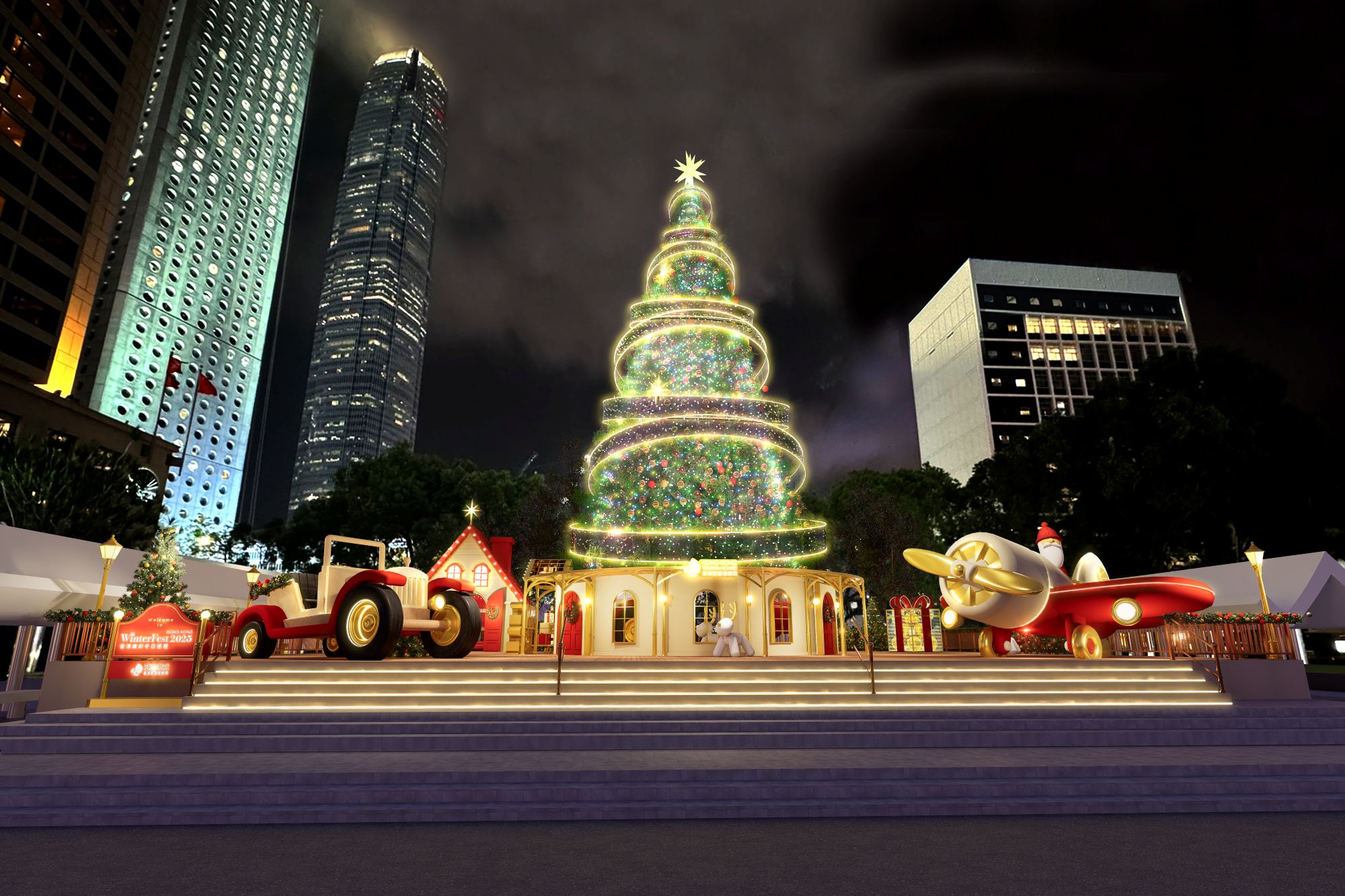 Das Hong Kong WinterFest lässt die Metropole im Glanz tausender Lichter erstrahlen. (Bildquelle: Hong Kong Tourism Board)