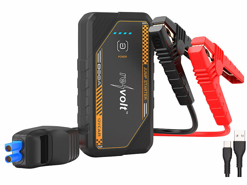 revolt Kfz-Starthilfe-Powerbank PB-165.kfz, 7.200 mAh, 800 A Peak, 12 Volt, LED, www.pearl.de (Die Bildrechte liegen bei dem Verfasser der Mitteilung.)