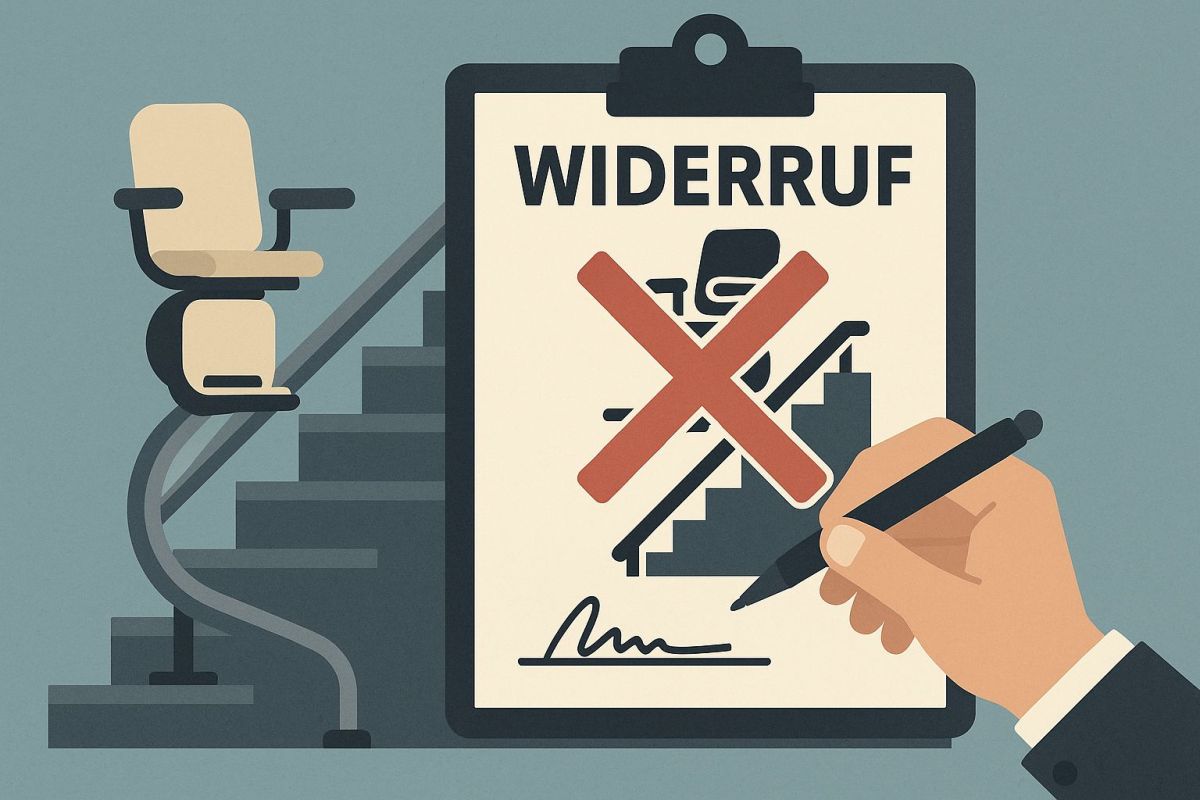 Widerruf von Treppenlift Verträgen (Symbolbild, KI generiert)