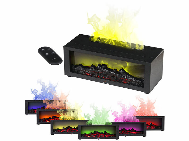 Carlo Milano Aroma-Diffusor-Kamin mit 7-farbiger Beleuchtung und Flammen-Effekt, www.pearl.de (Die Bildrechte liegen bei dem Verfasser der Mitteilung.)