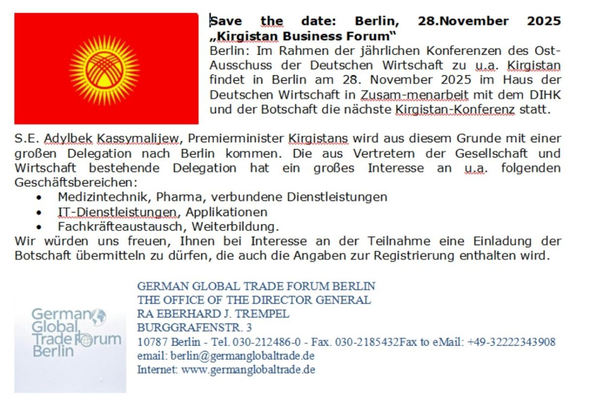 Regierungs- und Wirtschaftsdelegation 28.November 2025 in Berlin (© German Global Trade Forum Berlin)