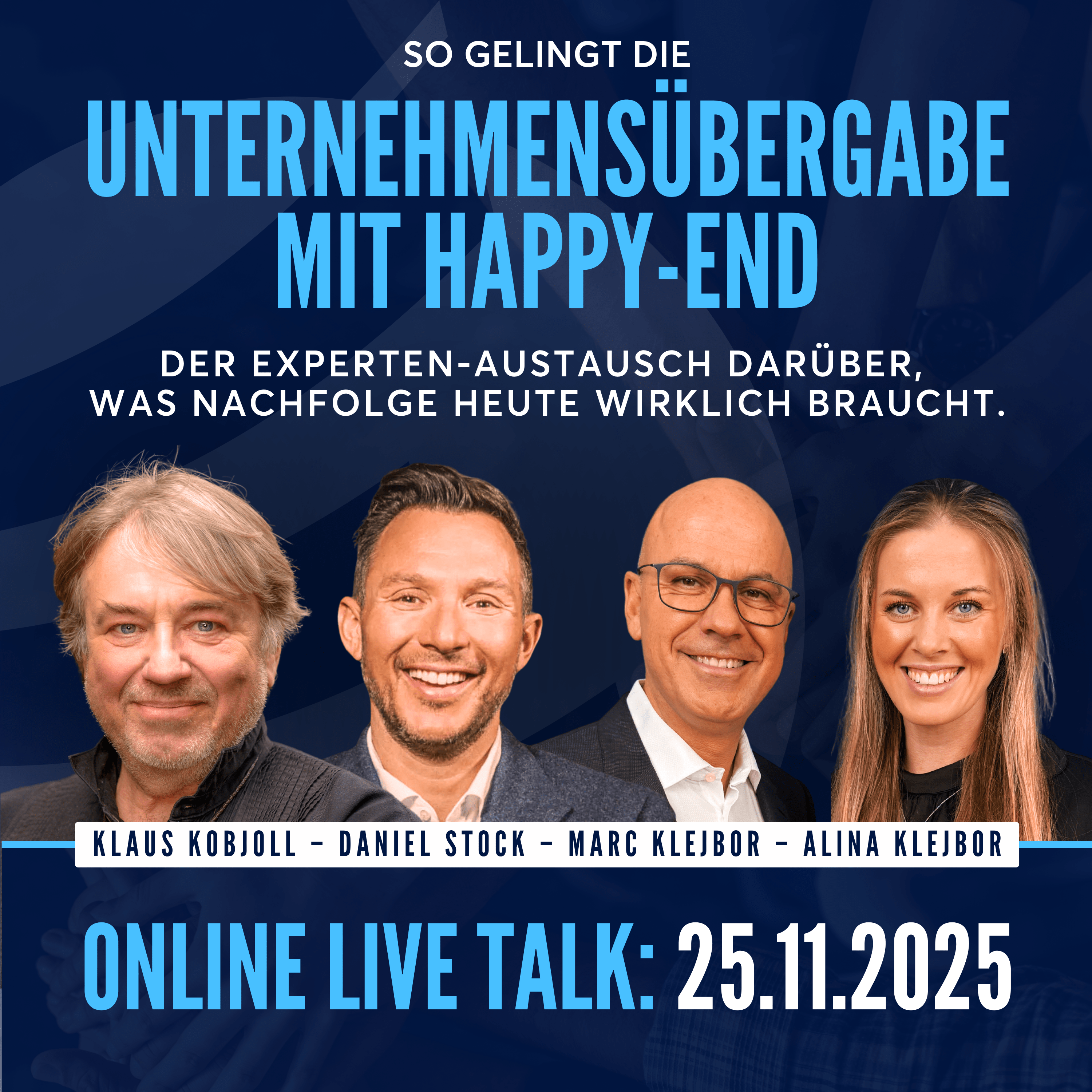 So gelingt die Unternehmensübergabe mit Happy End - Online Live Talk am 25.11.2025