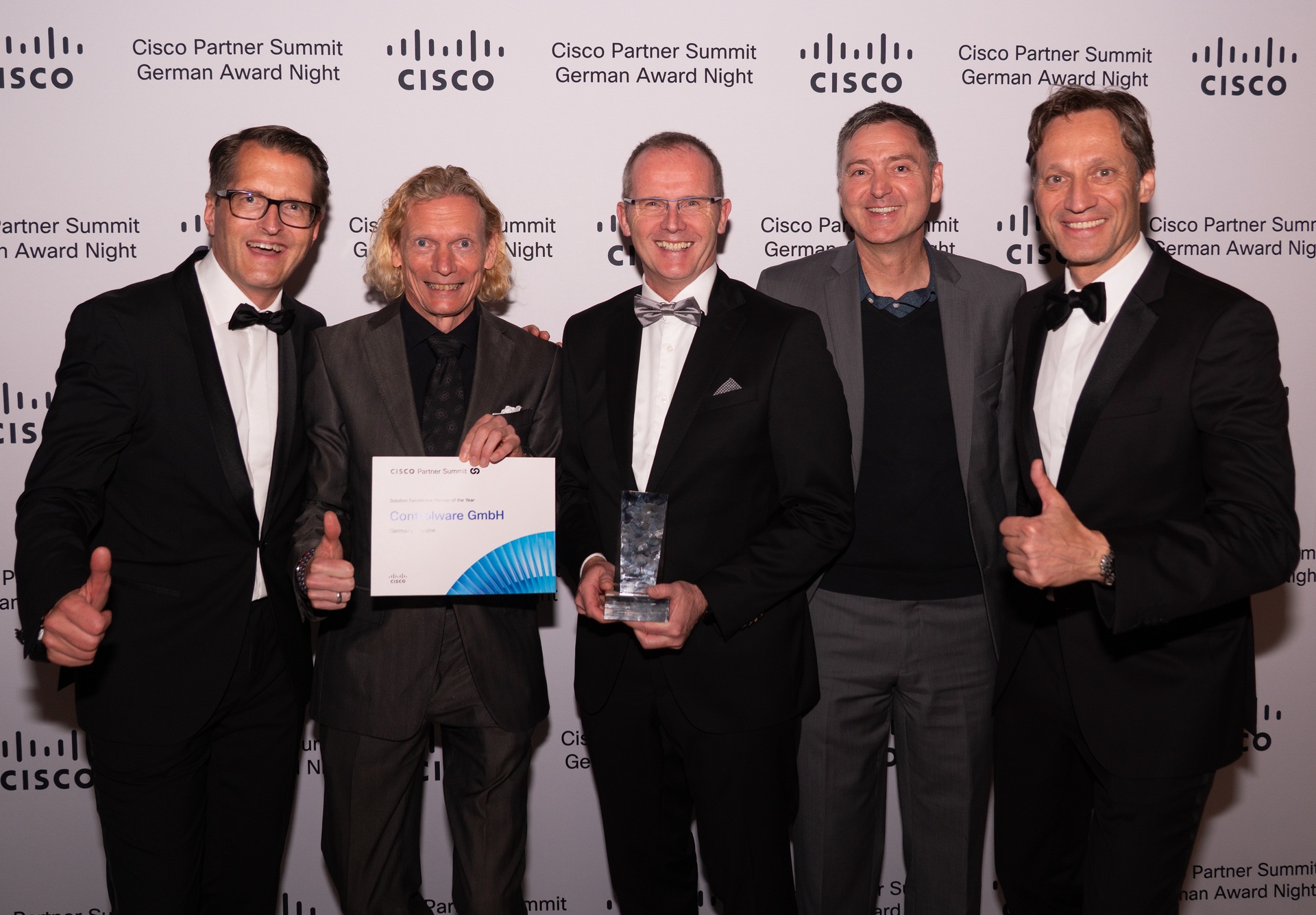 Controlware wurde als„Cisco Solutions Excellence Partner of the Year 2025“ausgezeichnet. (Die Bildrechte liegen bei dem Verfasser der Mitteilung.)