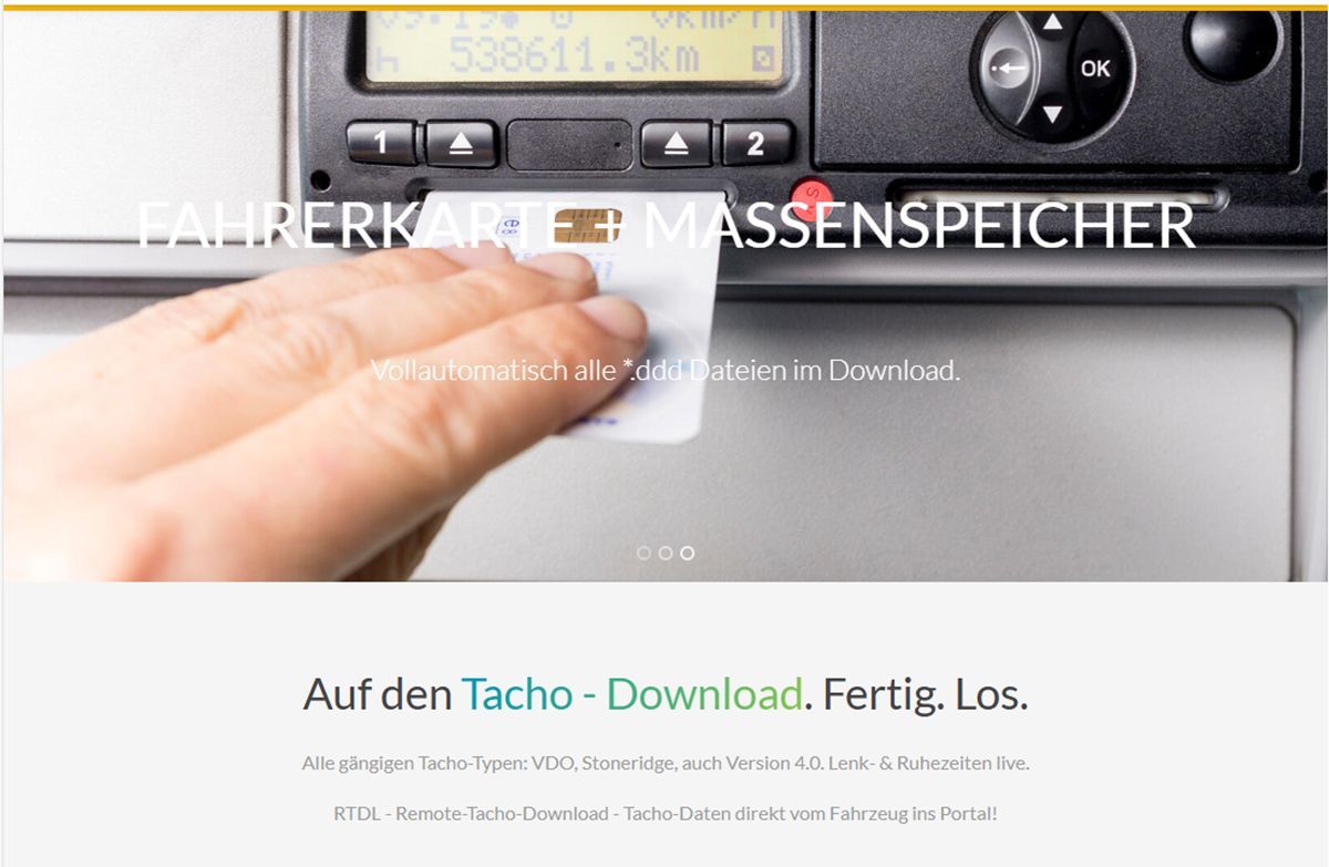 Telematik: Automatisierung der Auswertungen digitaler Tachographen in der Transportlogistik (© AREALCONTROL GmbH)