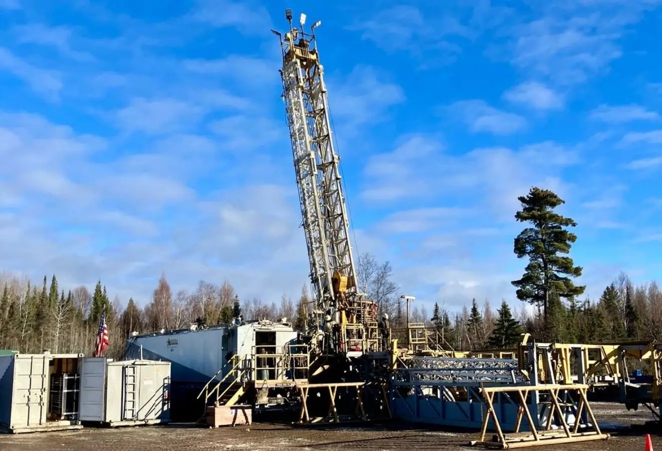 Bohrung auf dem Topaz Helium Projekt in Minnesota, USA; Quelle: Pulsar Helium