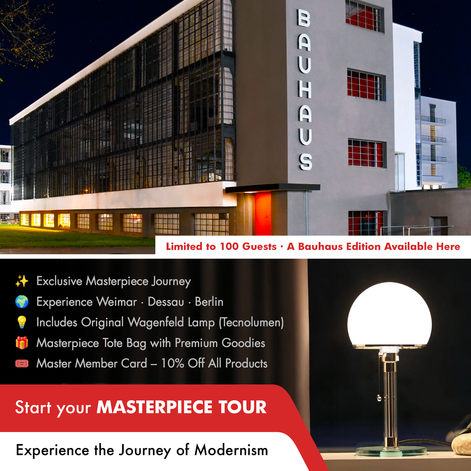 Bauhaus Experience präsentiert die„Masterpiece Tour“(Die Bildrechte liegen bei dem Verfasser der Mitteilung.)