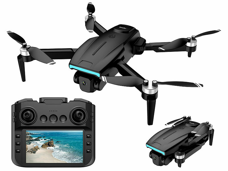 Simulus Faltbare RC-GPS-Drohne GH-725 mit 4K-Kamera, 4,5"-Display-Fernsteuerung, www.pearl.de (Die Bildrechte liegen bei dem Verfasser der Mitteilung.)