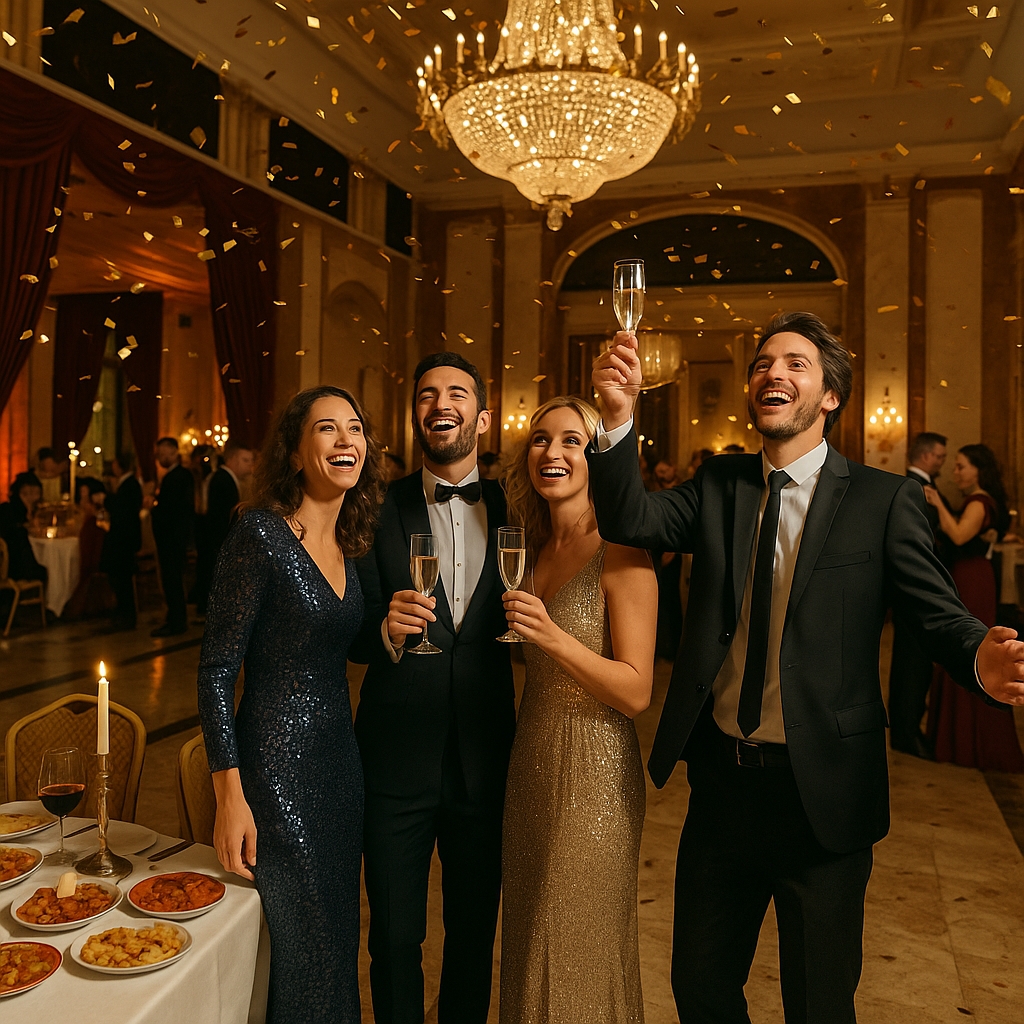 Silvestergala im Hotel MeliáBerlin: Feiern zwischen Ballsaal und Tapas (Die Bildrechte liegen bei dem Verfasser der Mitteilung.)