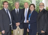 (v.l.n.r.) Matthias Augustin, Thomas Suermann, Dietrich Monstadt, Birgit Fischer und Werner Kieser (v.l.n.r.) Matthias Augustin, Thomas Suermann, Dietrich Monstadt, Birgit Fischer und Werner Kieser