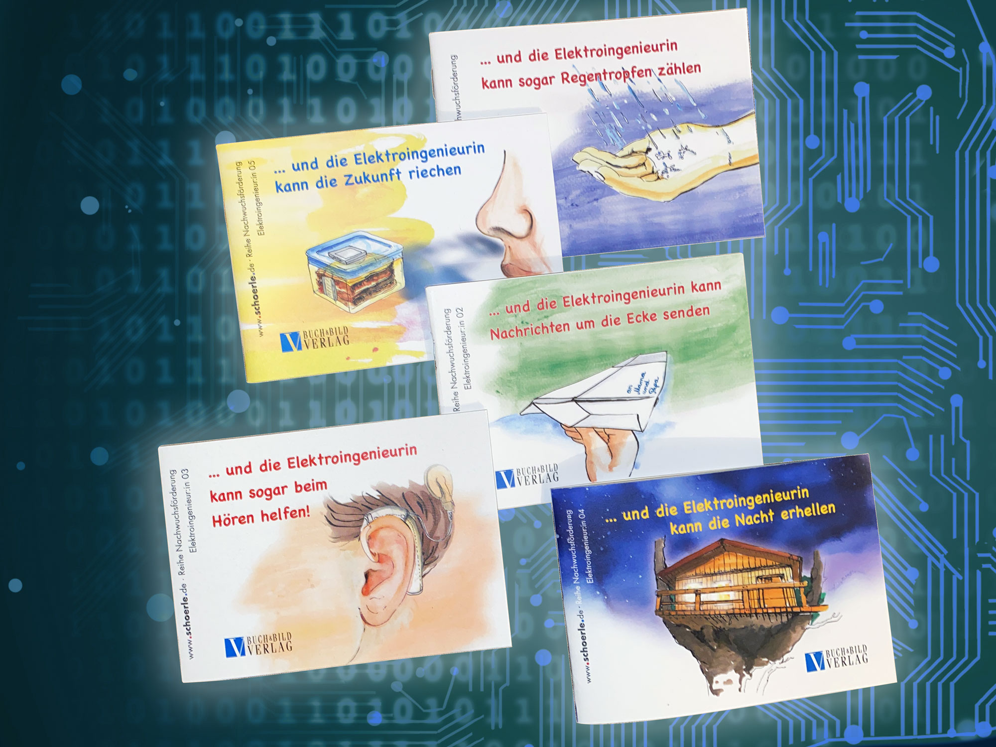 5 Kinderbücher zur Nachwuchsförderung sind bereits erschienen. Das Neue Buch beschäftigt sich mit Lebensmitteln und dem Riechen