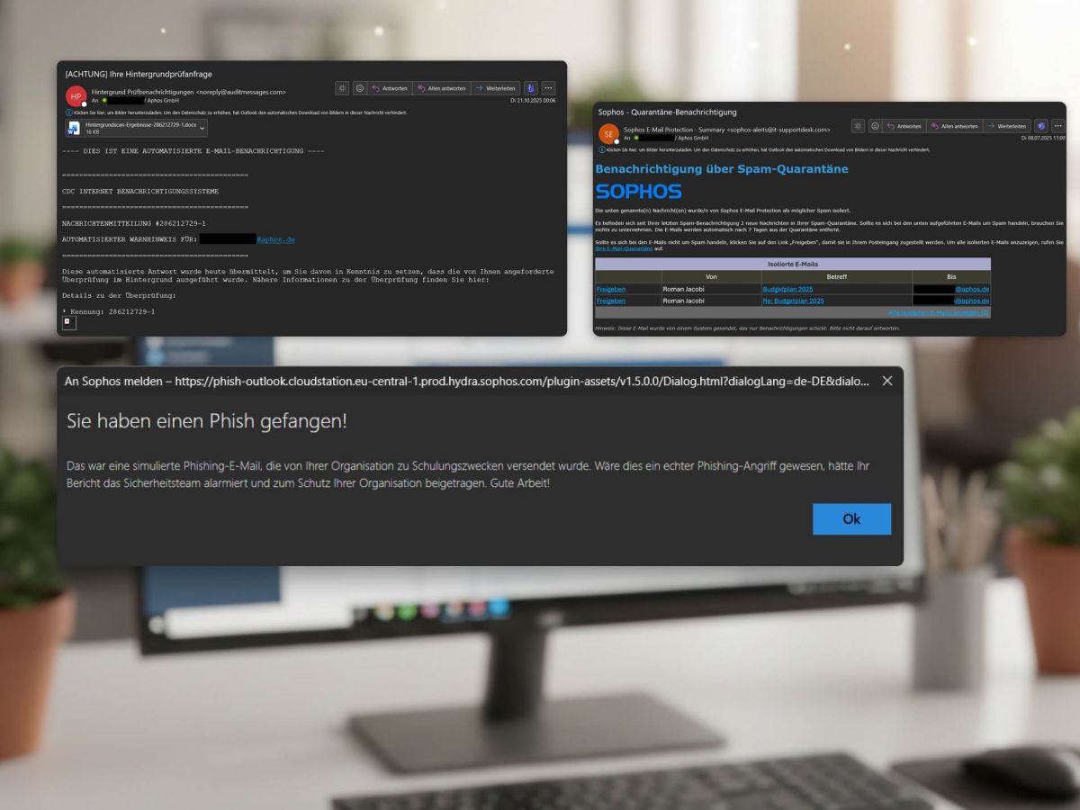 Sophos Phish Threat sorgt spielerisch für mehr Security-Awareness in Unternehmen. (© Aphos GmbH / Firewalls24)