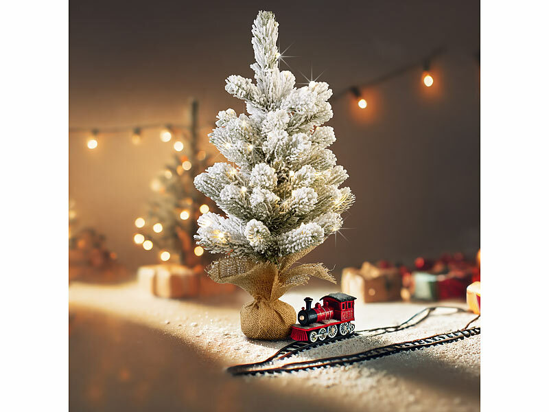 infactory Deko-Weihnachtsbäume mit Schnee, 50 bzw. 20 LEDs, 56 bzw. 26 cm, USB-Betrieb, www.pearl.de (Die Bildrechte liegen bei dem Verfasser der Mitteilung.)