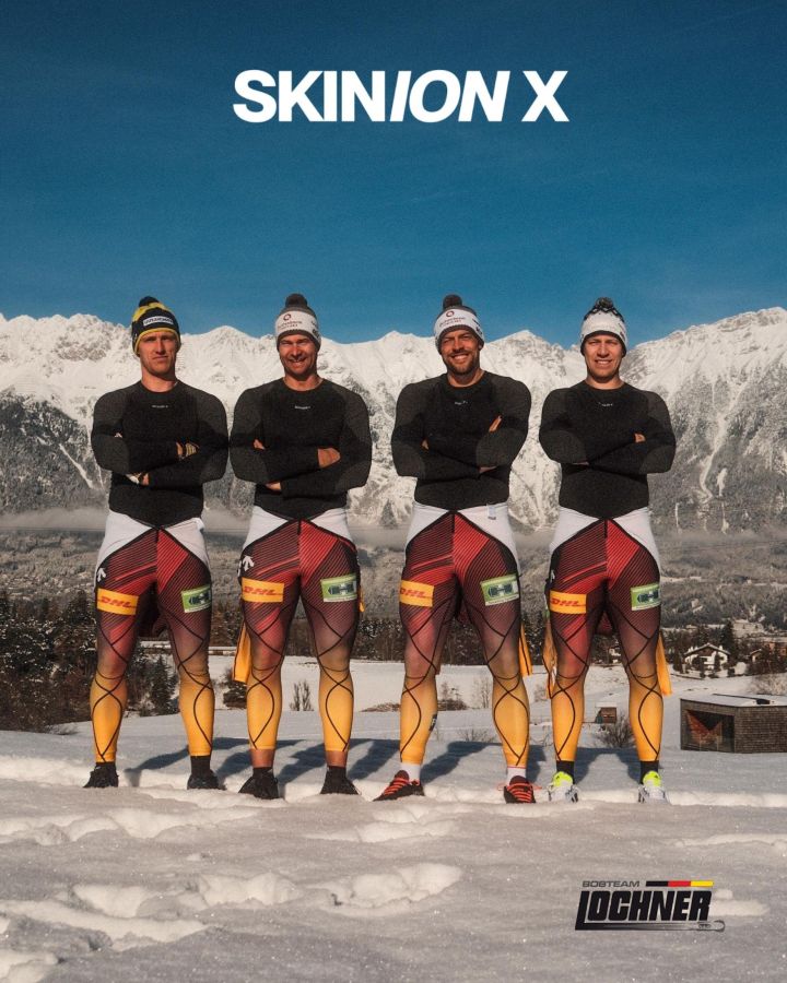 Bobteam Lochner und SKINION-X® nutzen Protective First Layer im Wintersport-Einsatz. (© SKINION X c/o heppnerapparel 2025)
