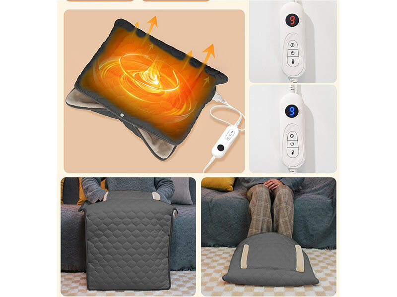 Wilson Gabor 2in1-Fußwärmer und Körper-Heizkissen, 10 Stufen, Ausschalt-Timer, 50 Watt, www.pearl.de (Die Bildrechte liegen bei dem Verfasser der Mitteilung.)