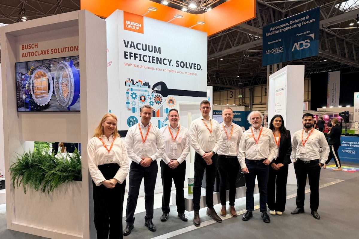 Der ausgezeichnete Messestand der Busch Group auf der Advanced Engineering Großbritannien 2025. (© Busch Vacuum Solutions)