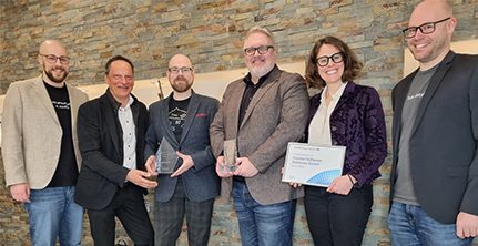 Übergabe des Awards in der Kieler Firmenzentrale von Consist (Die Bildrechte liegen bei dem Verfasser der Mitteilung.)