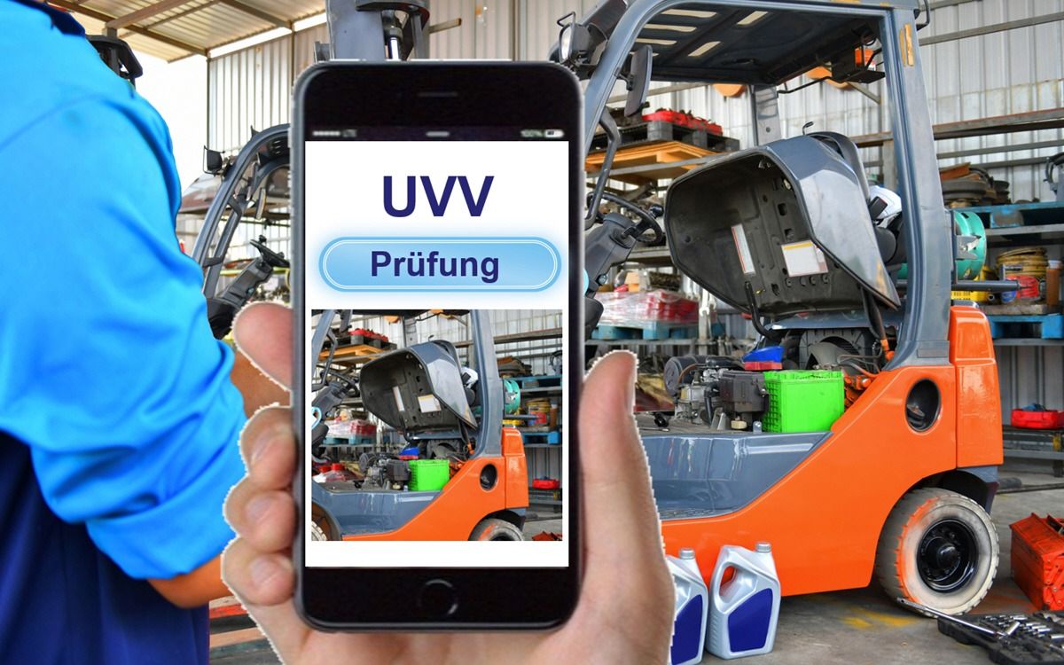 Software um Stapler zu prüfen. Praxissoftware zur Prüfung Staplern und Kranen. (© Hoppe Unternehmensberatung)