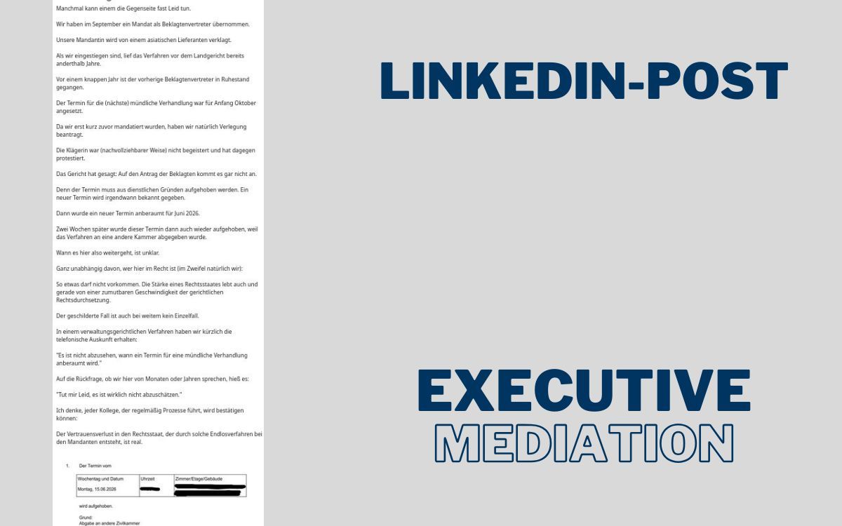 LinkedIn-Post als Anlass: Justiz am Limit (© Dr. Hartmut Frenzel)