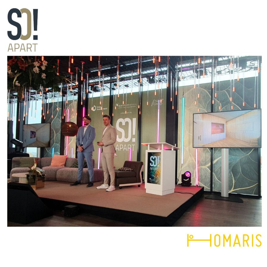 Marc Pielke, CEO von Homaris (links) und Dennis Schenkel, COO von Homaris (rechts) auf der SO!APART  (© Sylvie Konzack)
