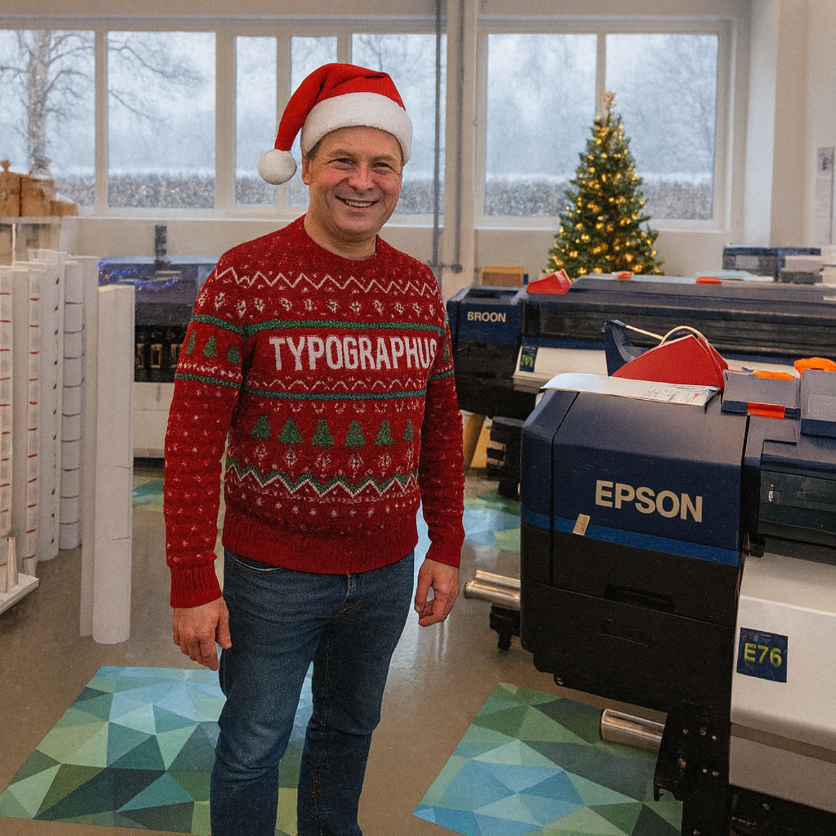 Aufkleber-Druck im XMAS Mode
